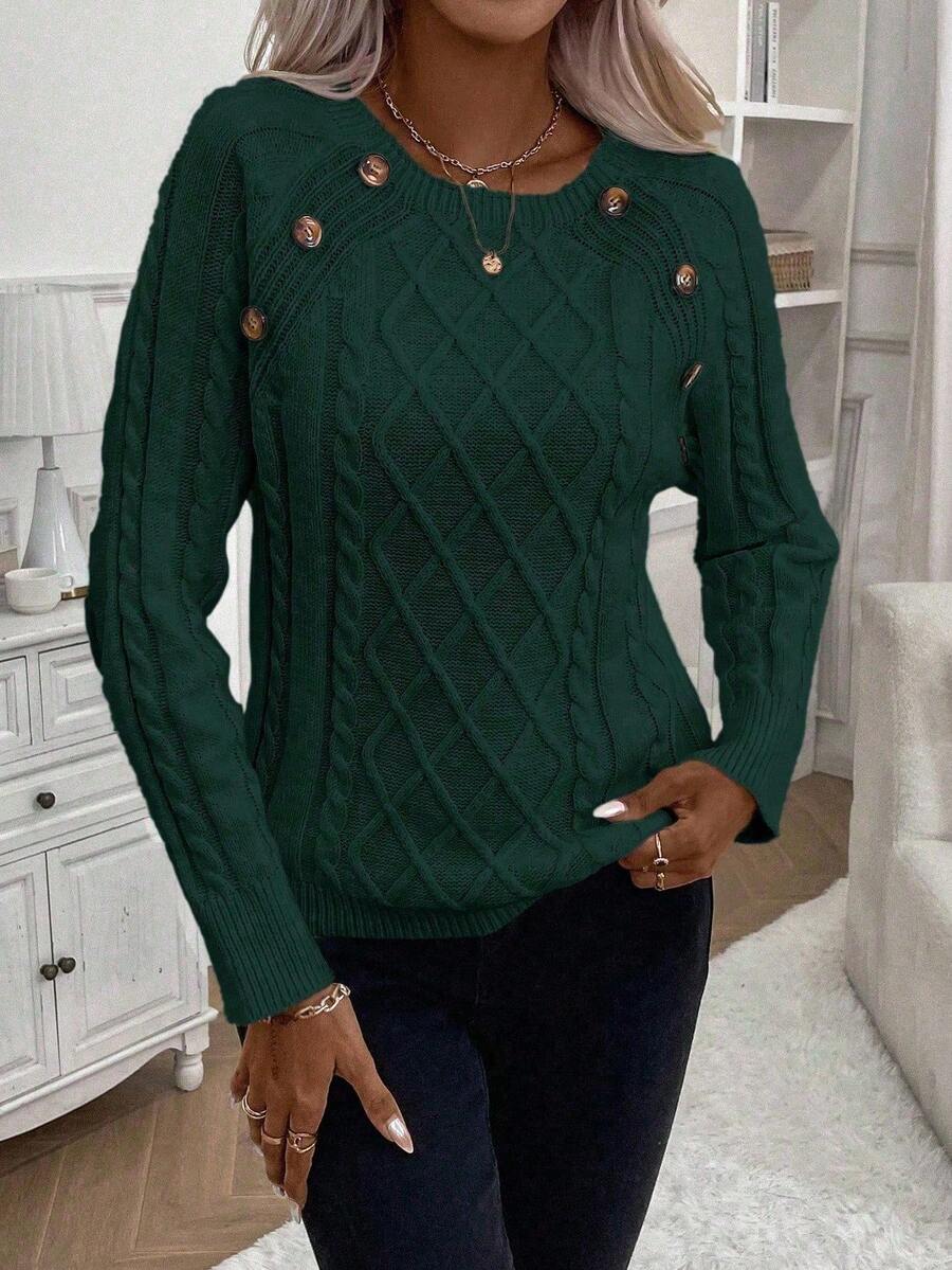 Ivory™ – Button Jumper for Effortless Everyday Elegance
