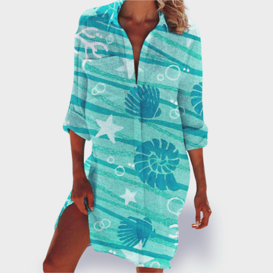 Tessa – Vibrant Summer Print Shirt