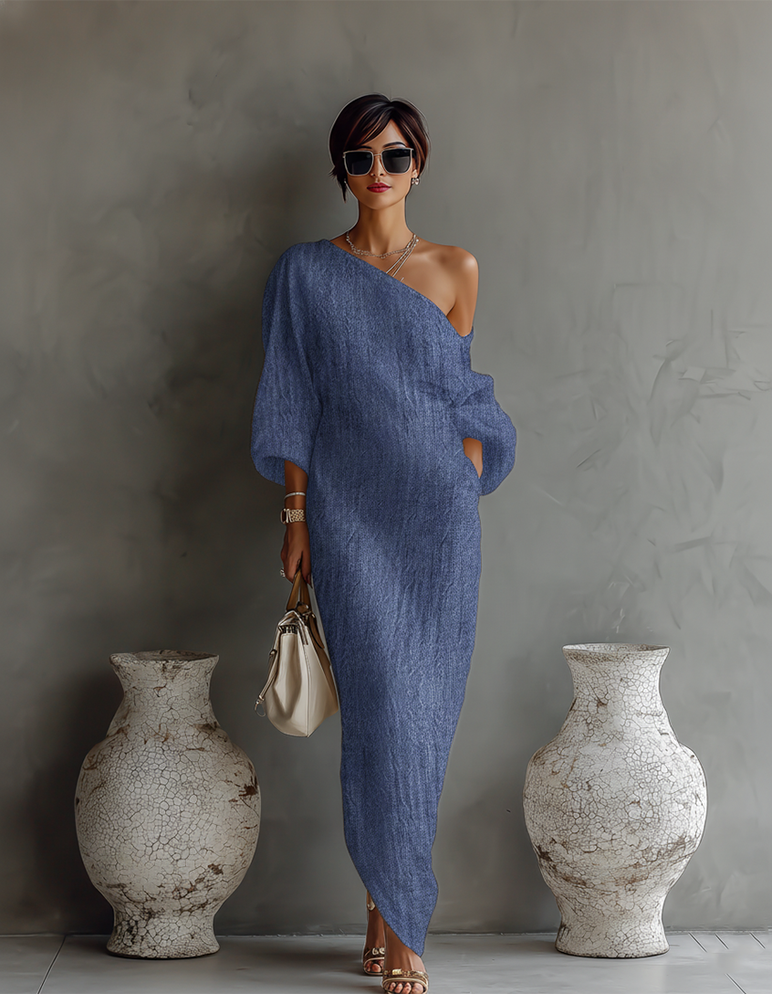 Ivory Linen Strapless Dress