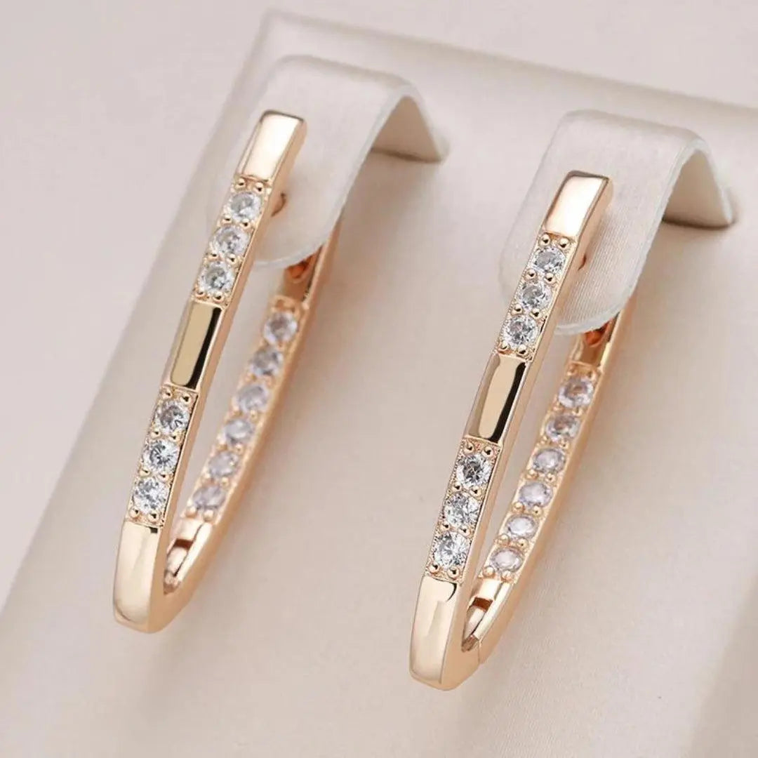 Elegant earrings with cubic zirconia stones