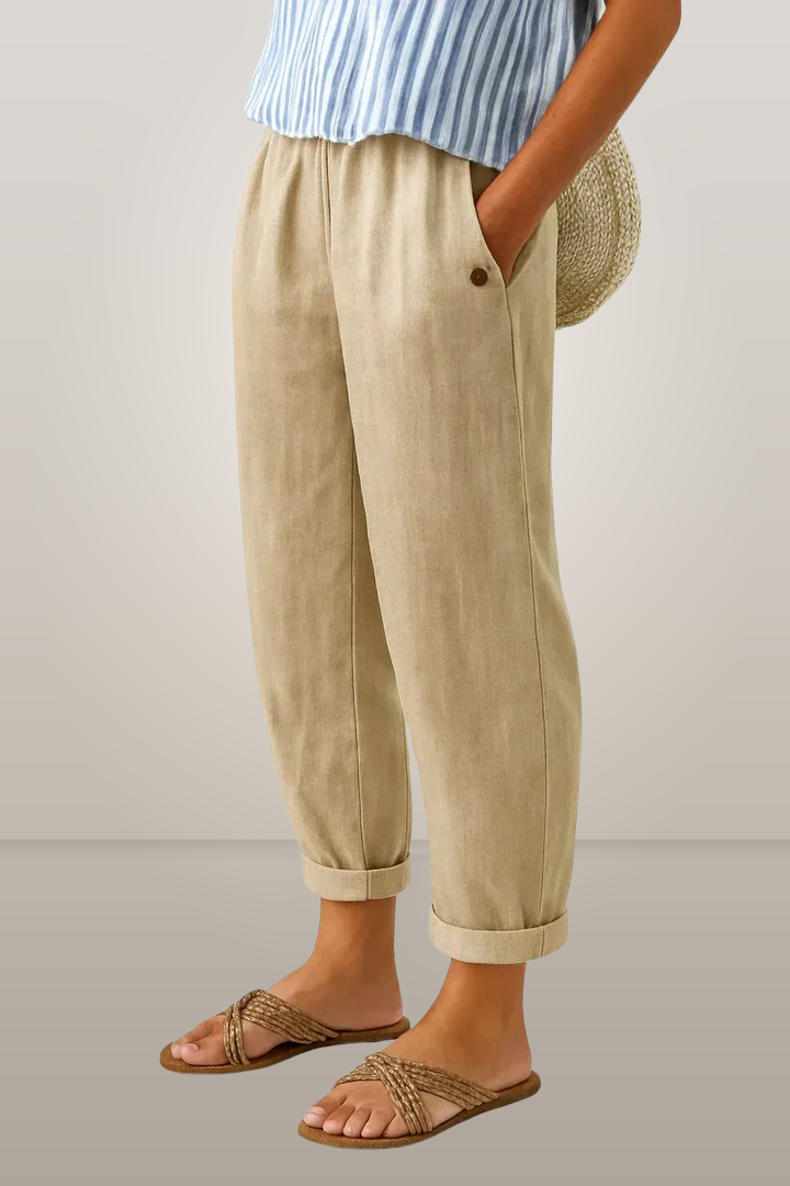 Romina™ Timeless Linen-Cotton Trousers