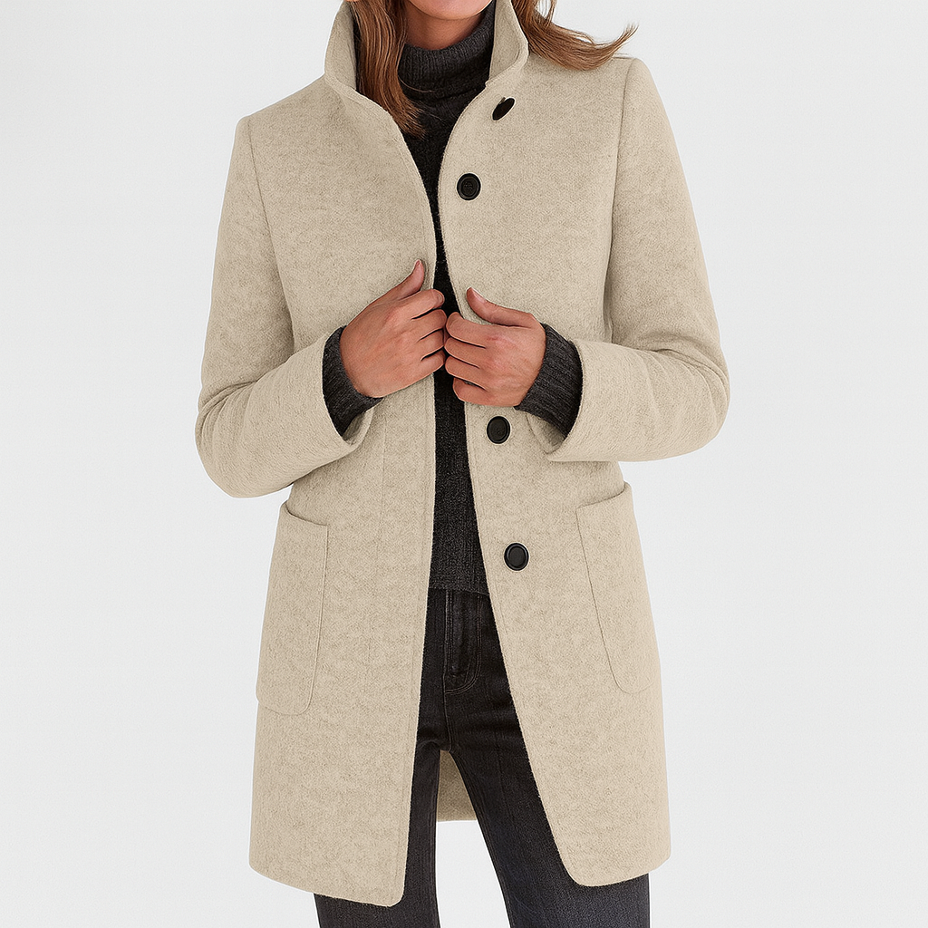 Danuta - Elegant High-Collar Coat