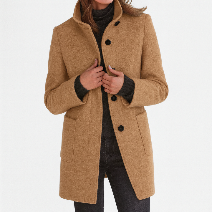 Danuta - Elegant High-Collar Coat