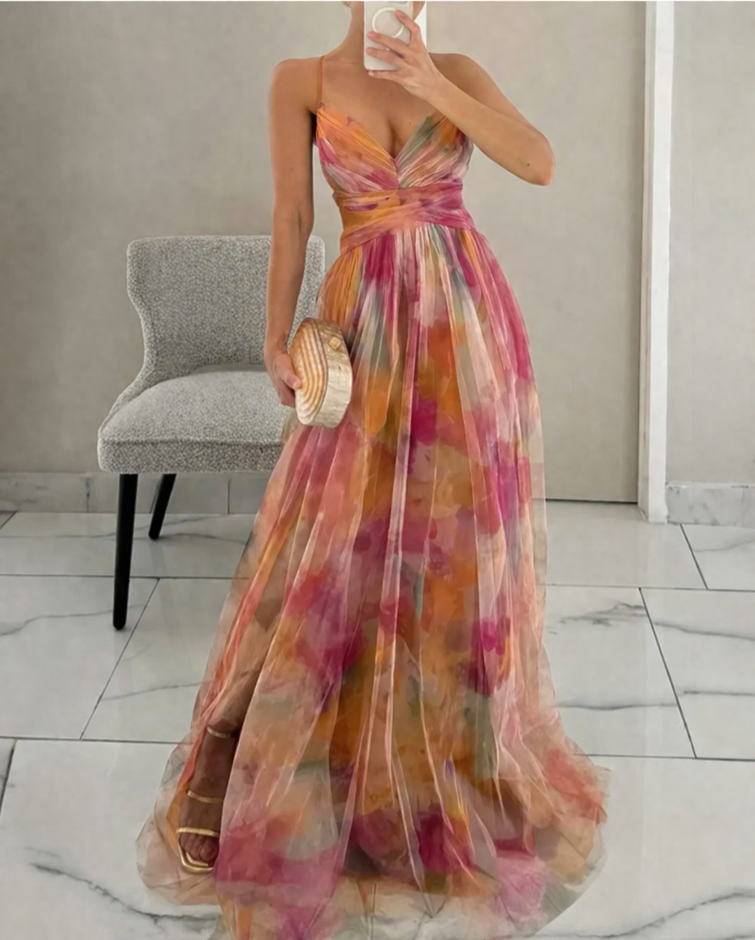 Serena – Enchanting Floral Print Maxi Dress 🌸