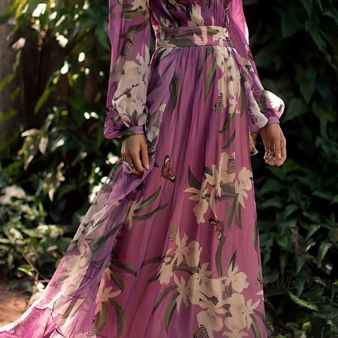 Sancha | Floral Maxi Dress for Women with V-Neck and Comfortable Fit