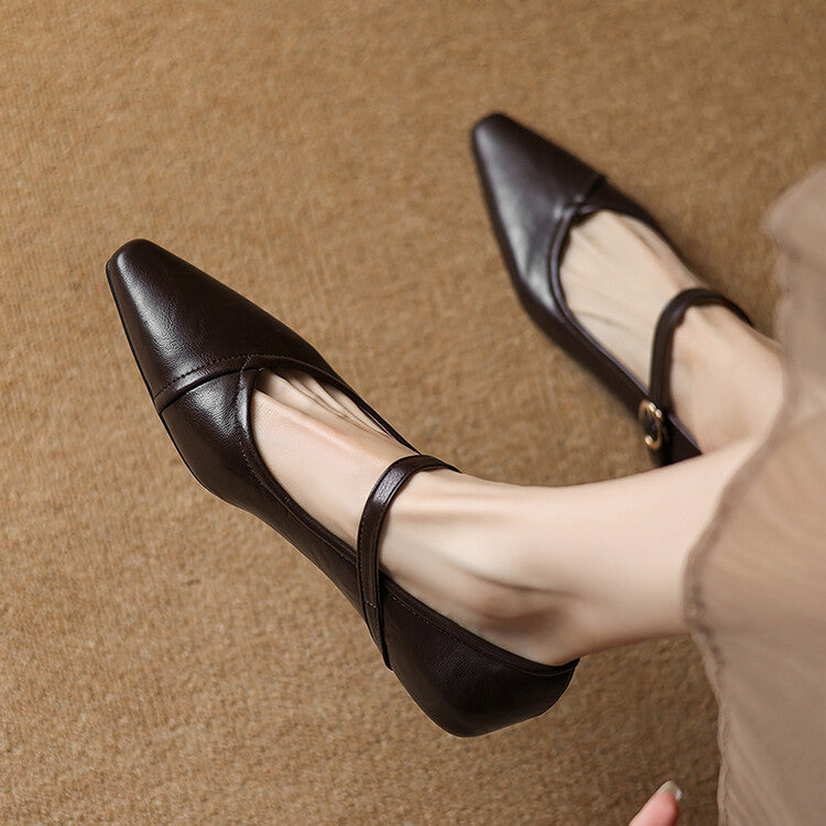 NATALIE – ELEGANT STRAP MARY JANE FLATS
