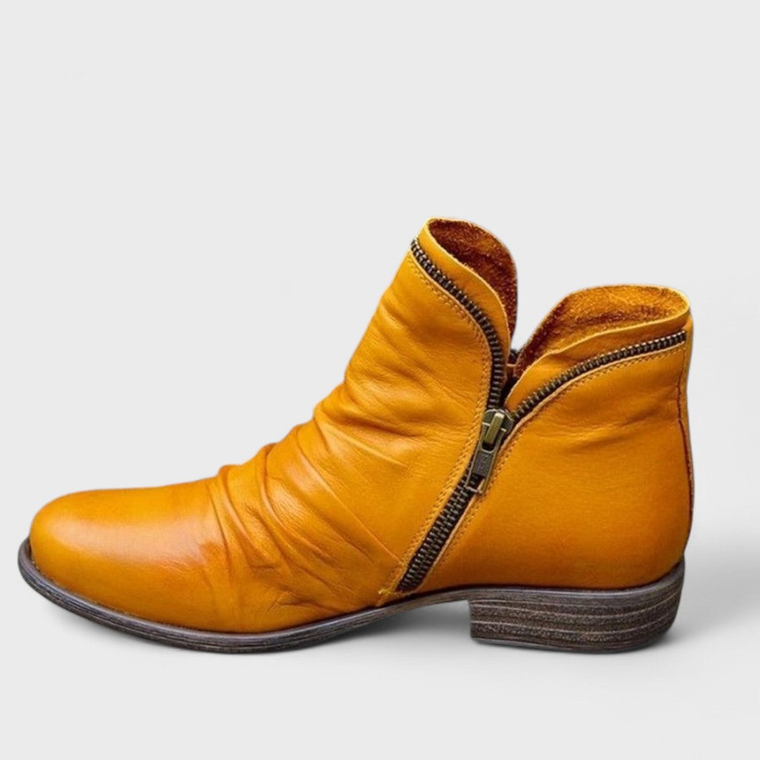 HANNAH – LUXE LEATHER ANKLE BOOTS