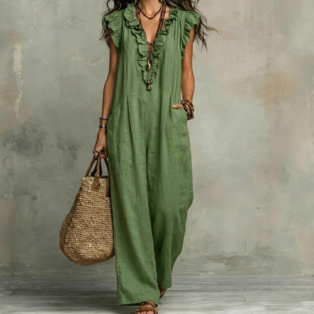 Josefina™ | Linen Dress with Ruffles