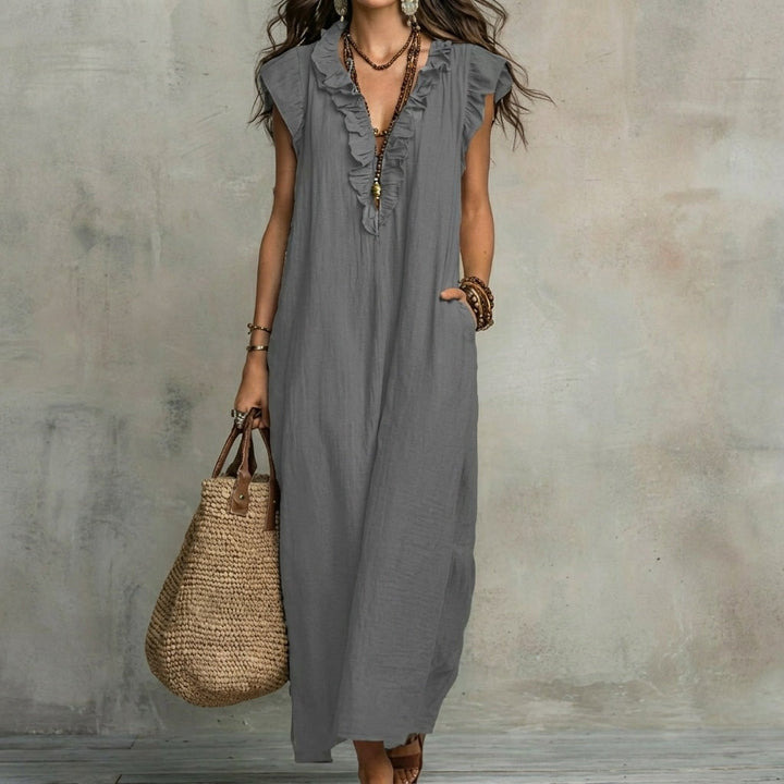 Josefina™ | Linen Dress with Ruffles