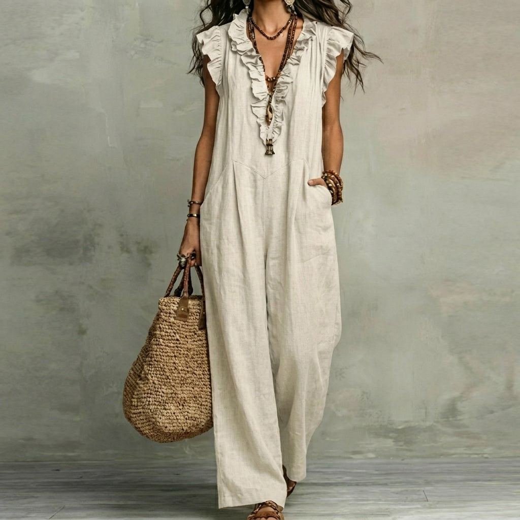 Josefina™ | Linen Dress with Ruffles