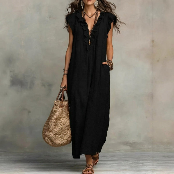 Josefina™ | Linen Dress with Ruffles