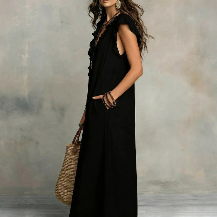 Josefina™ | Linen Dress with Ruffles
