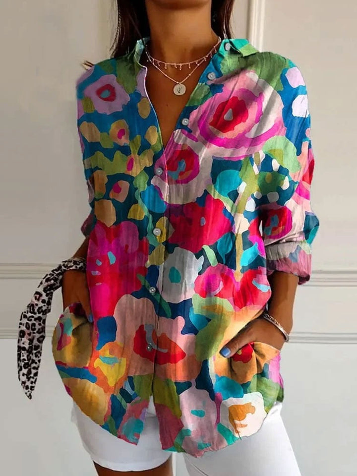 Elin | Vibrant Geometric Shirt