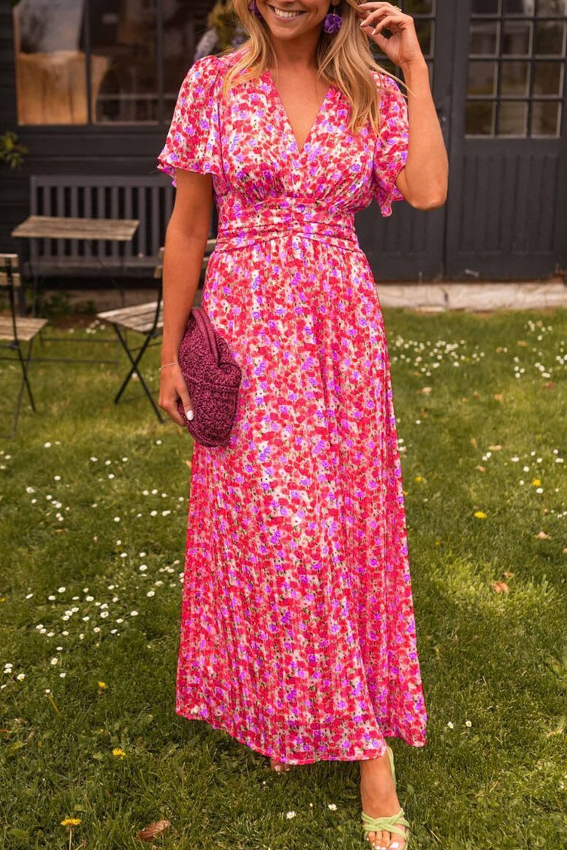 Faith | Elegant Long Dress With Flowers