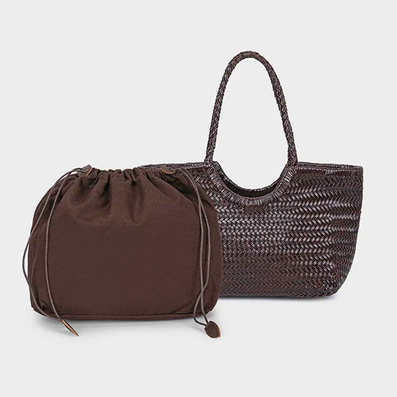 Artisan Woven Cowhide Tote | Michael & Laura Toronto