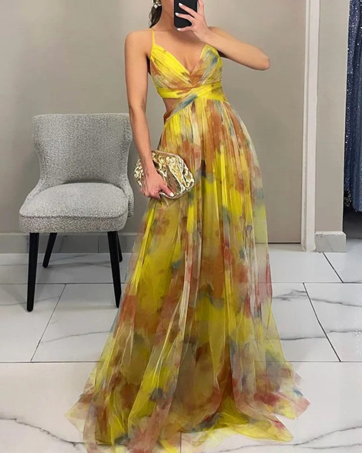 Serena – Enchanting Floral Print Maxi Dress 🌸