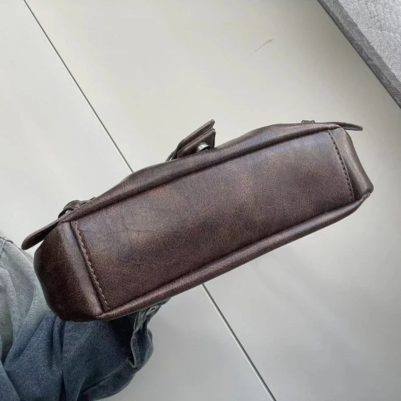Maillard Leather Shoulder Bag in Coffee | Michael & Laura Toronto