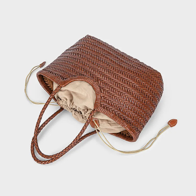 Artisan Woven Cowhide Tote | Michael & Laura Toronto