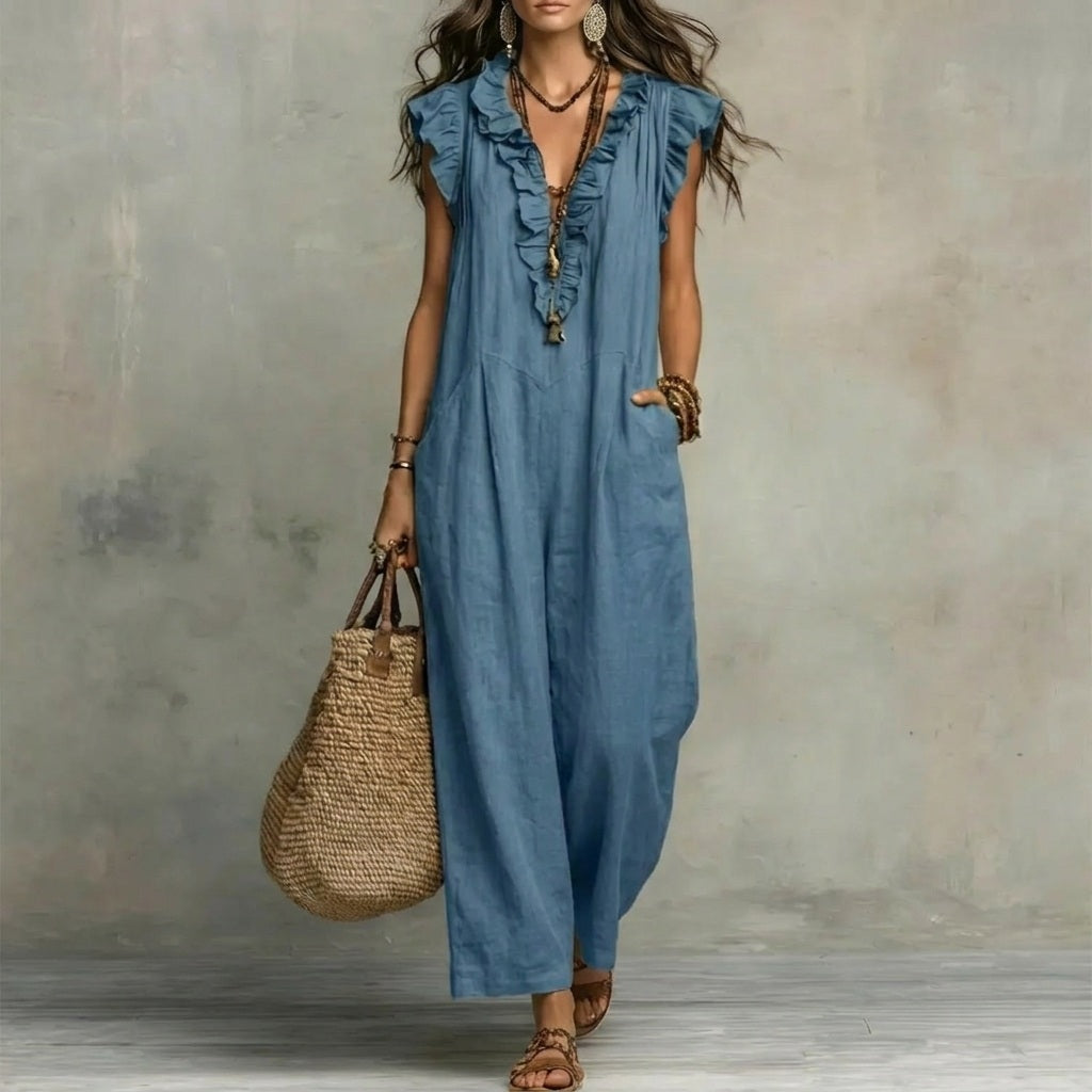 Josefina™ | Linen Dress with Ruffles
