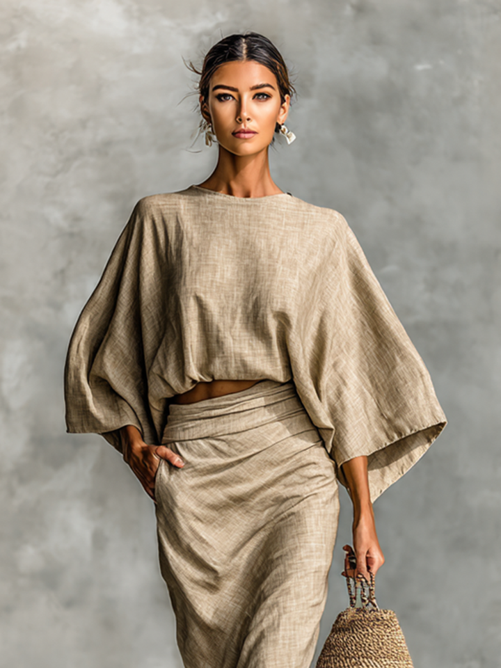 Cotton-Linen Set Skirt