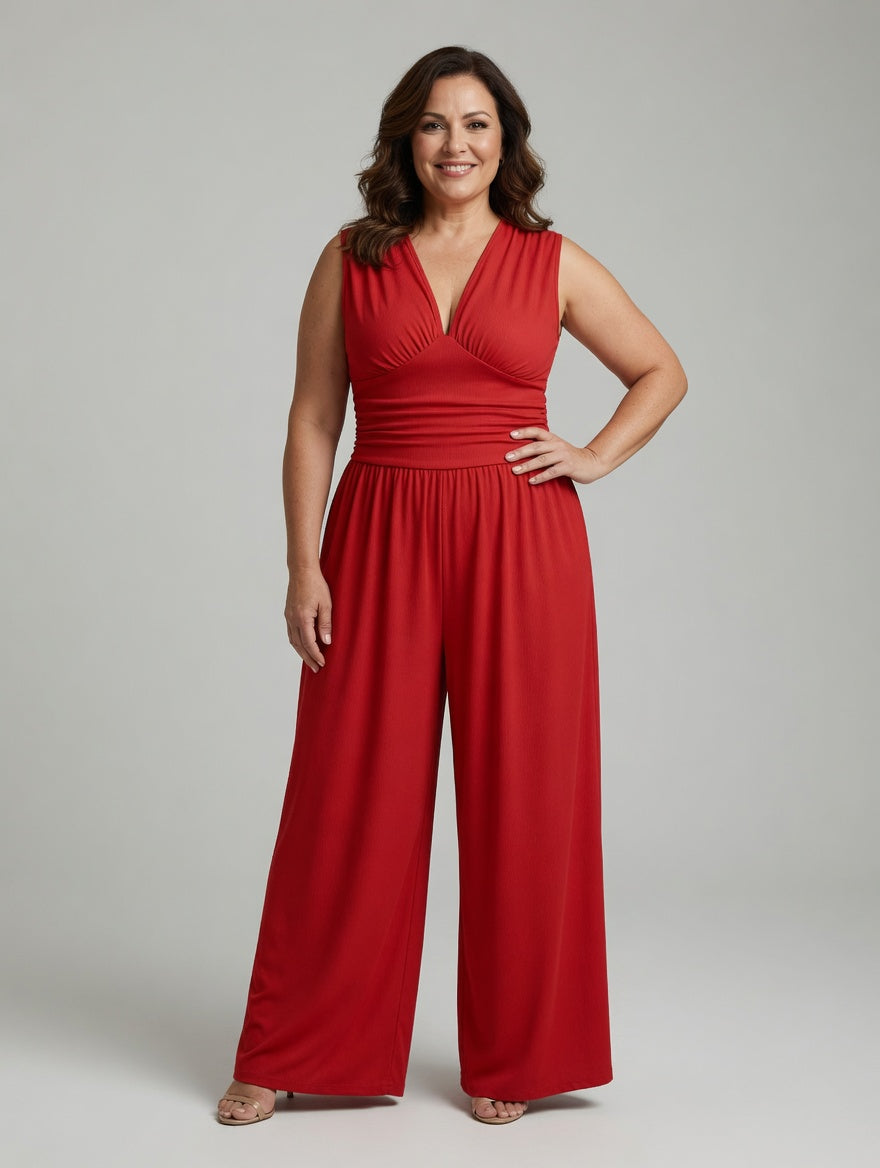 CHARITY – Chic Sleeveless Wide-Leg Jumpsuit